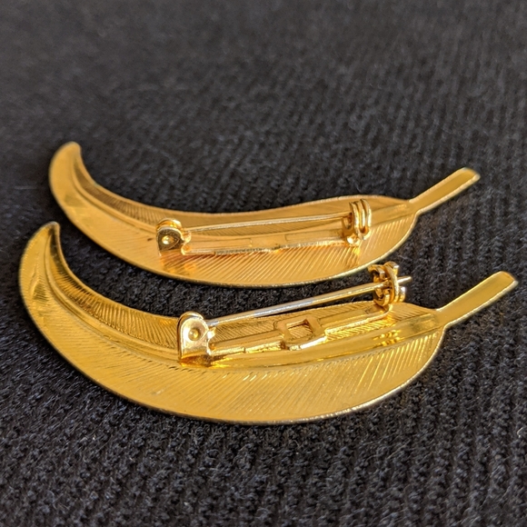 2 Vintage Willow Leaf Pin - Picture 9 of 12